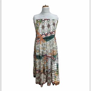 NWOT CityChic strapless maxi dress tiered